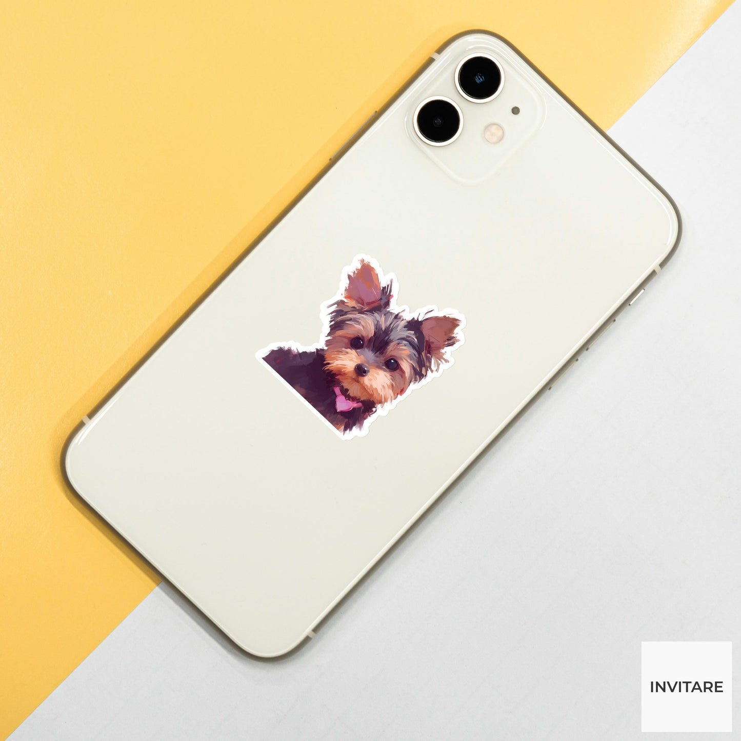 Watercolor Yorkshire Terrier Sticker | Yorkie Puppy Vinyl Decal for Laptop, Water Bottle & Journal