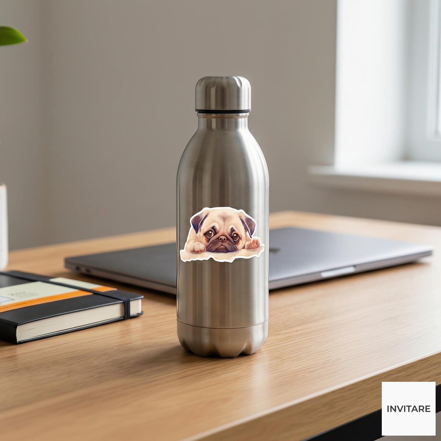Pug Vinyl Sticker | Dog Lover Puppy Decor