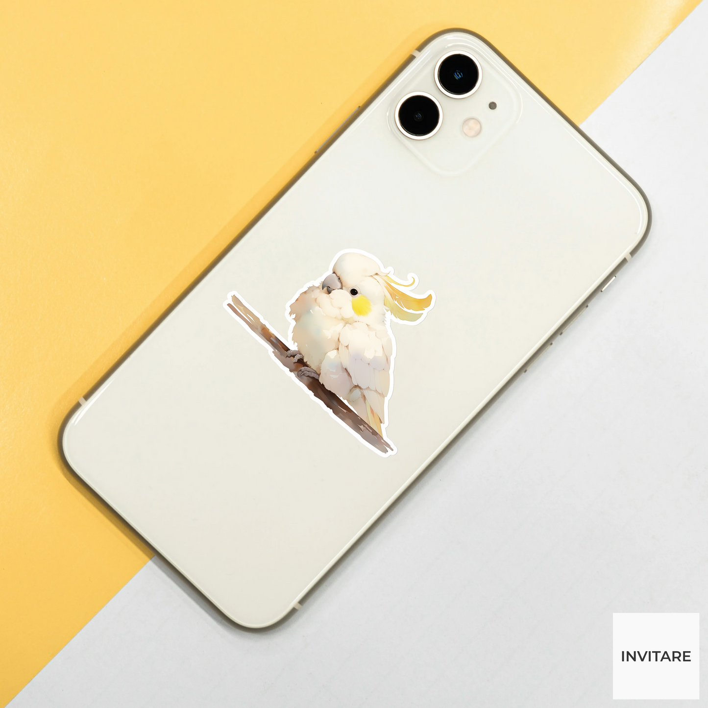 Adorable Watercolour Cockatoo Parrot Sticker | Perfect for Your Pet Collection!