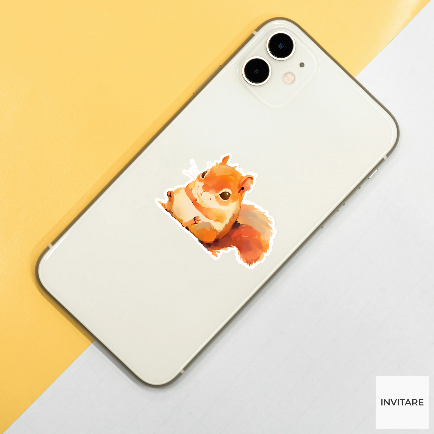 Adorable Watercolour Squirrel Sticker | Nature Lovers Gift