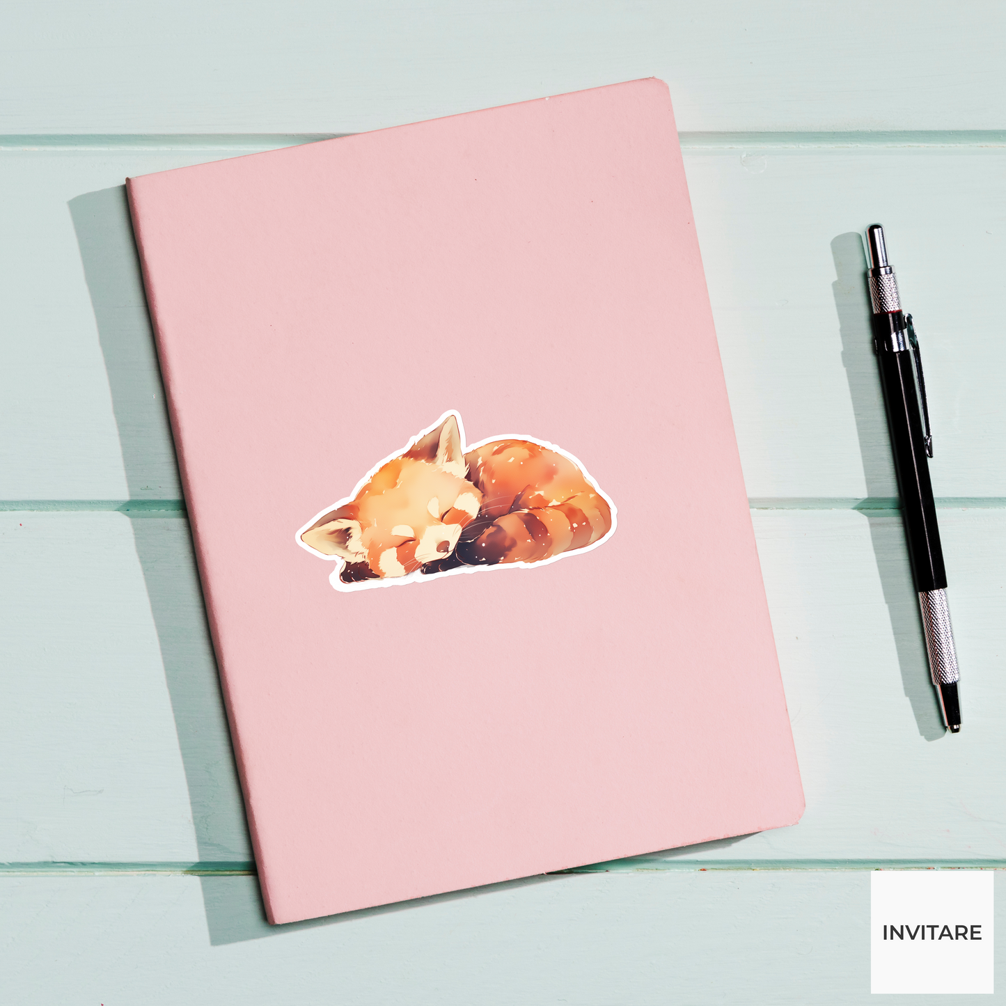 Adorable Watercolour Red Panda Vinyl Sticker | Animal Lover Gift