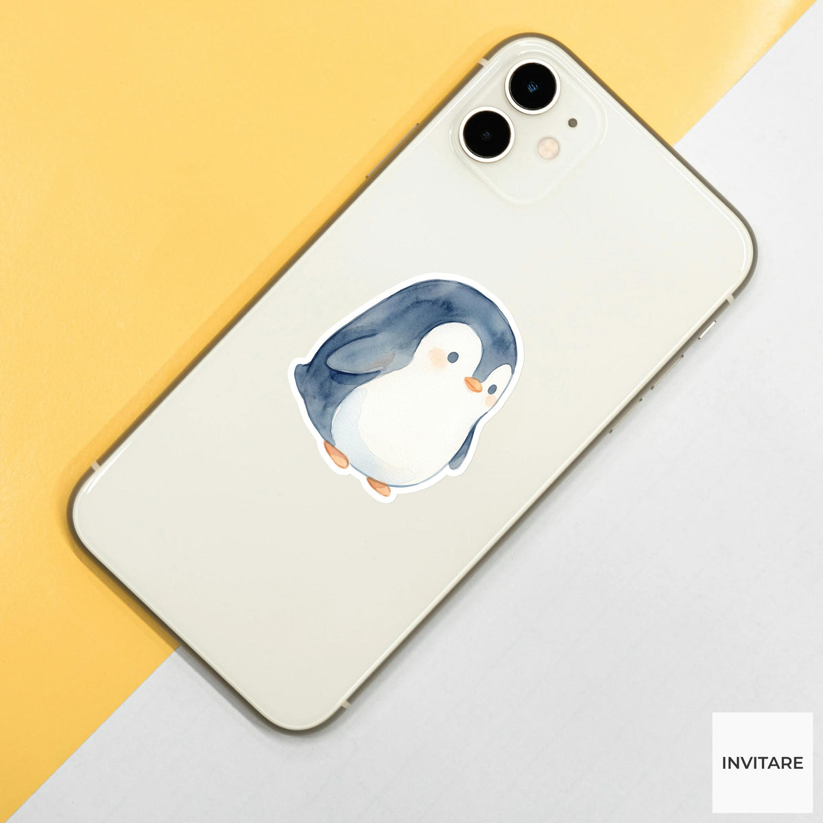 Adorable Watercolour Penguin Sticker Chubby Animal Decal Planner Journal Laptop Gift For Family