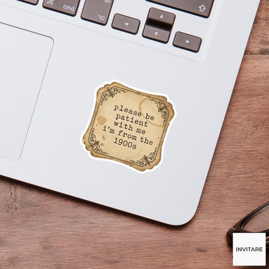 The 1900s Club Sticker Born in the Last Century Funny Vintage Vinyl Decal