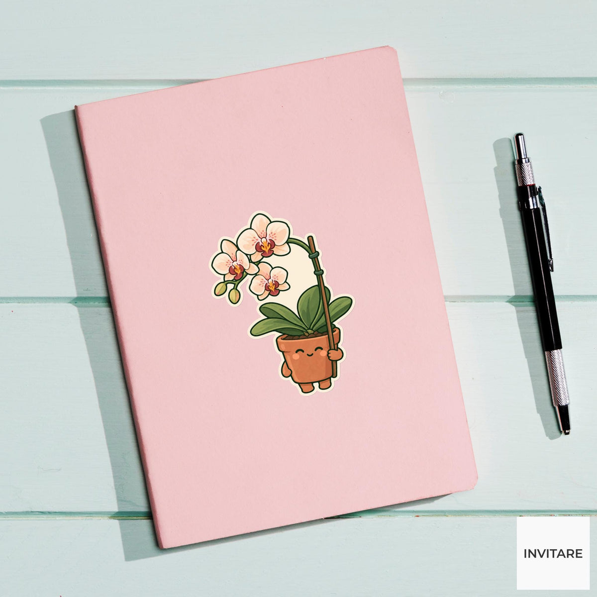 Orchid Support Request Sticker, Office Mood Plant, Journal and Laptop Decor, Coworker Gift