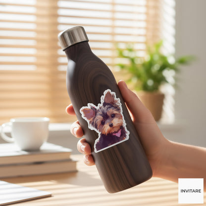 Watercolor Yorkshire Terrier Sticker | Yorkie Puppy Vinyl Decal for Laptop, Water Bottle & Journal