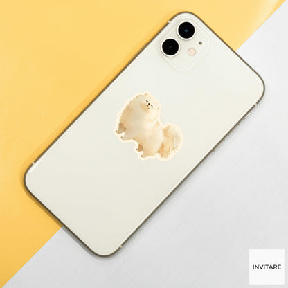 Watercolor Samoyed Sticker | Vinyl Dog Decal for Laptop, Water Bottle & Journal