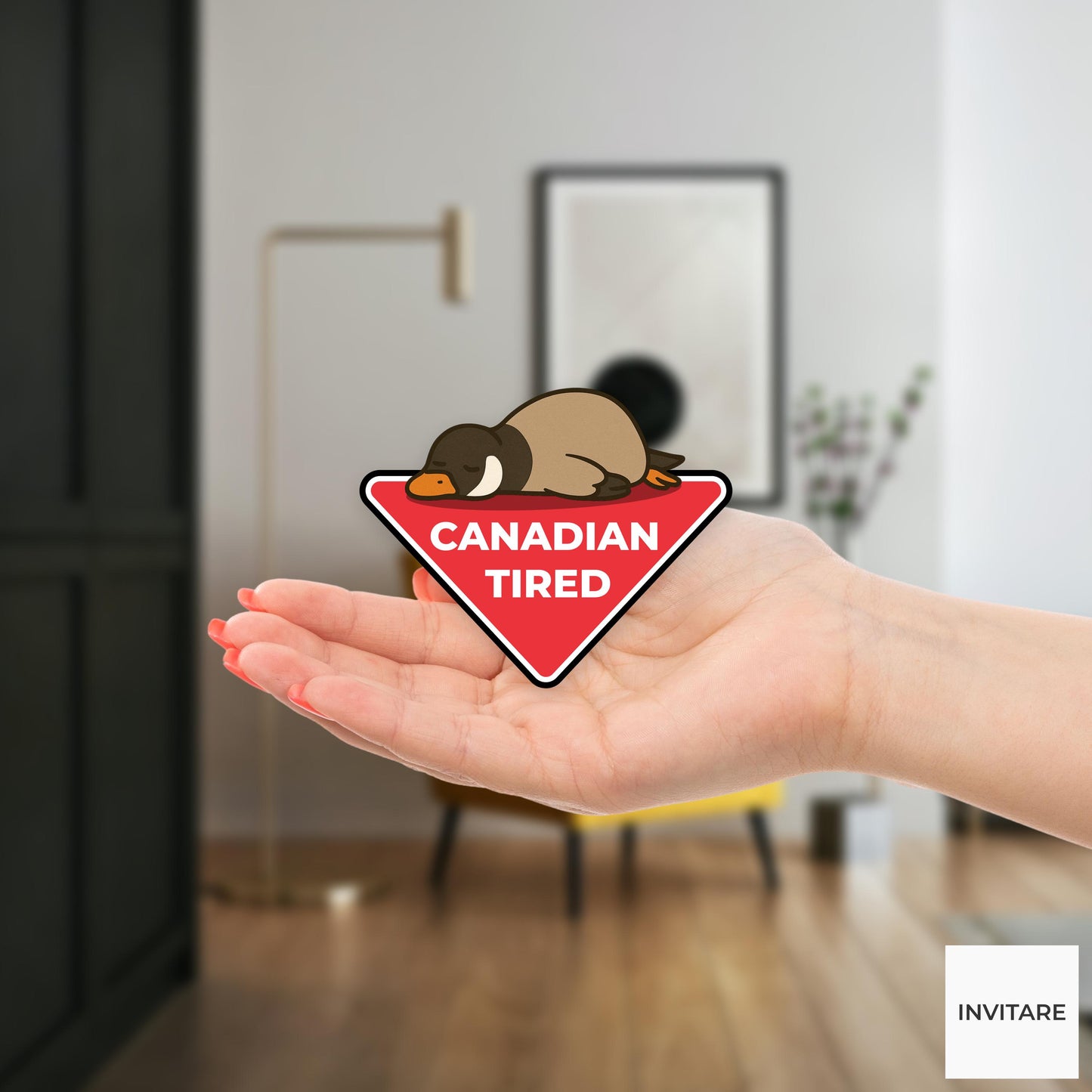 Canadian Tired Goose Sticker | Funny Laptop Decal