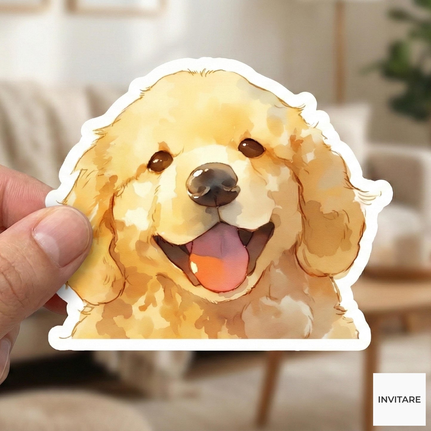 Golden Retriever Dog Sticker | Weather-Resistant Vinyl Pup Decal