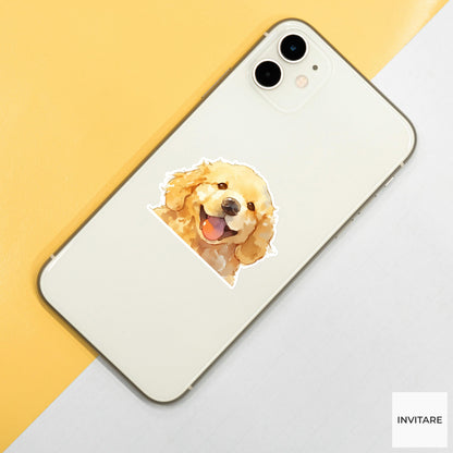 Golden Retriever Dog Sticker | Weather-Resistant Vinyl Pup Decal