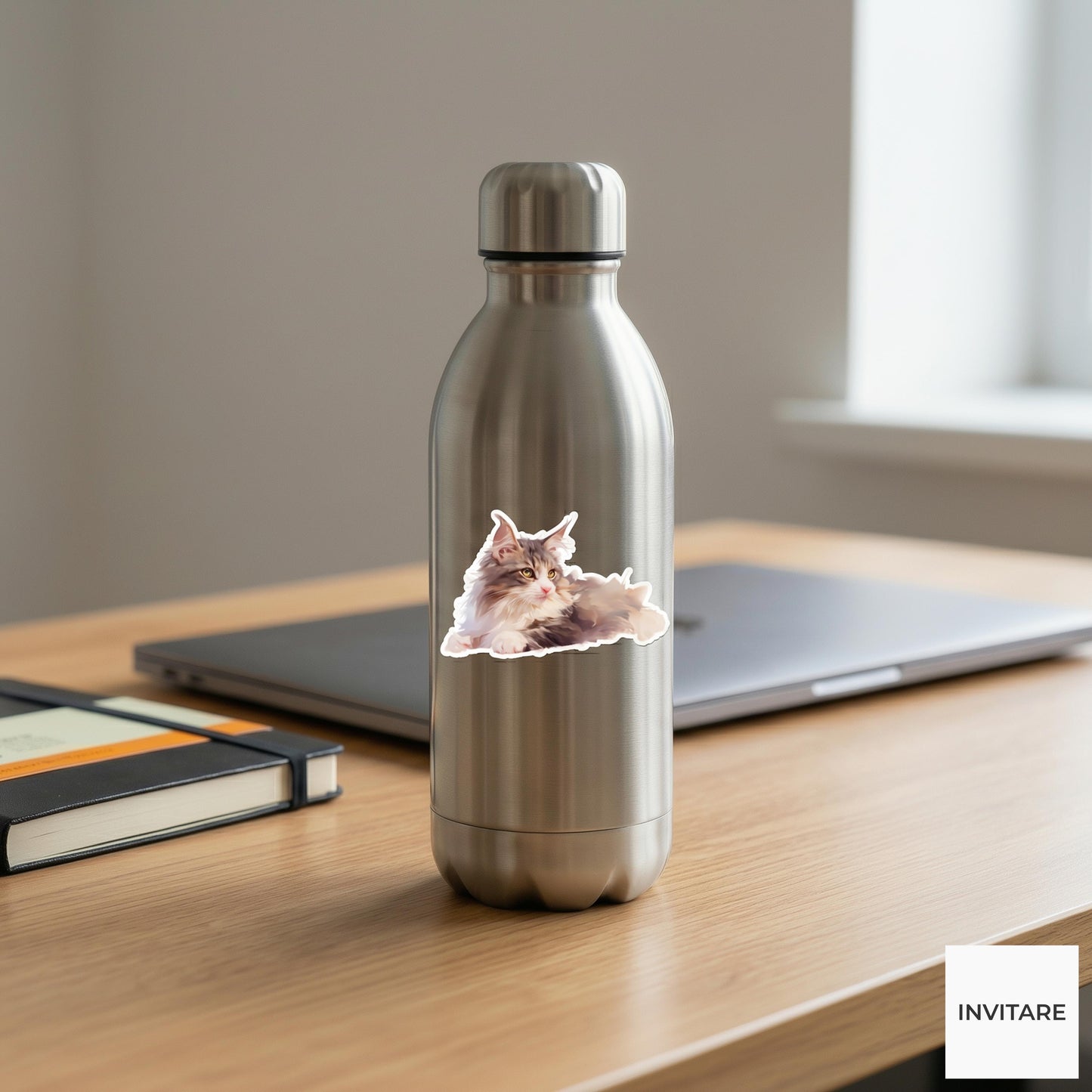 Maine Coon Sticker | Watercolour Design for Cat Lovers