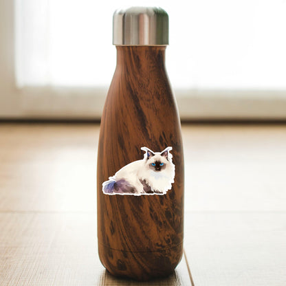Watercolor Ragdoll Cat Sticker | Adorable Cat Art for Journals & Laptops