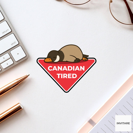 Canadian Tired Goose Sticker | Funny Laptop Decal