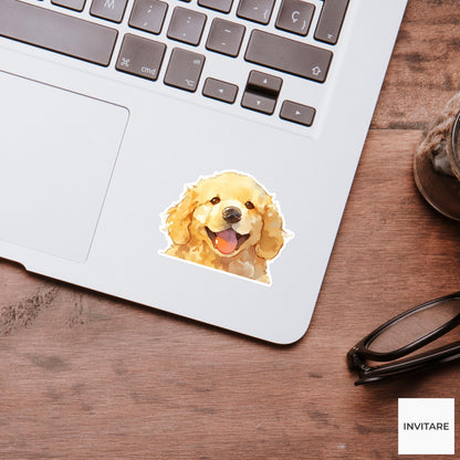 Golden Retriever Dog Sticker | Weather-Resistant Vinyl Pup Decal