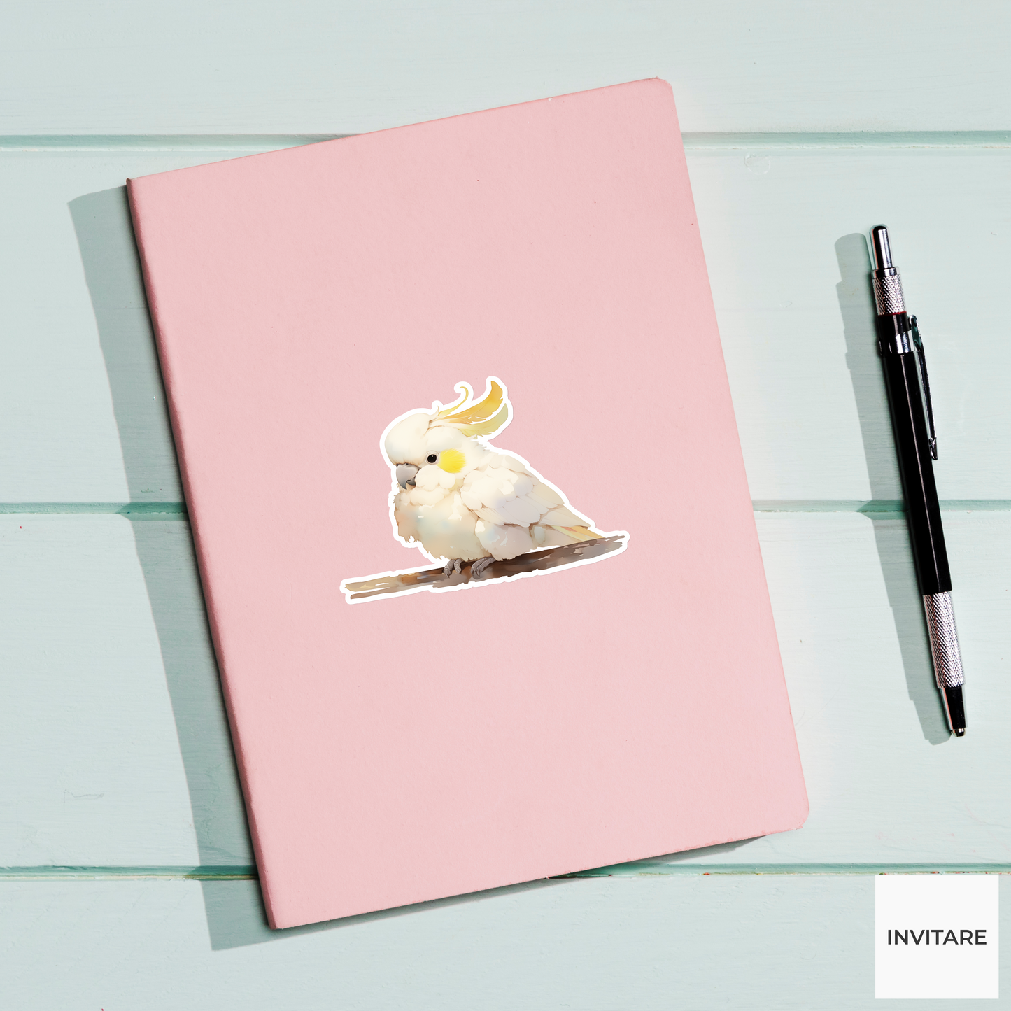 Adorable Watercolour Cockatoo Parrot Sticker | Perfect for Your Pet Collection!