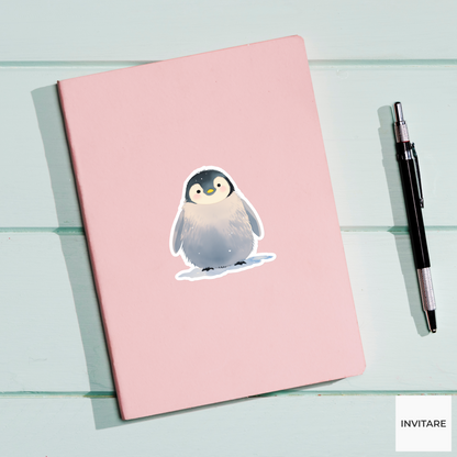 Adorable Watercolour Penguin Vinyl Sticker | Animal Lover Gift