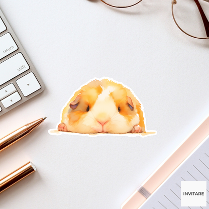 Adorable Watercolour Guinea Pig Sticker | Decal for Laptops & Journals