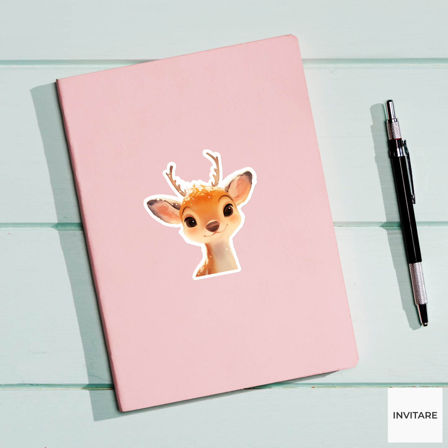 Adorable Watercolour Deer Vinyl Sticker | Decal for Laptops| Gift for Animal Lovers