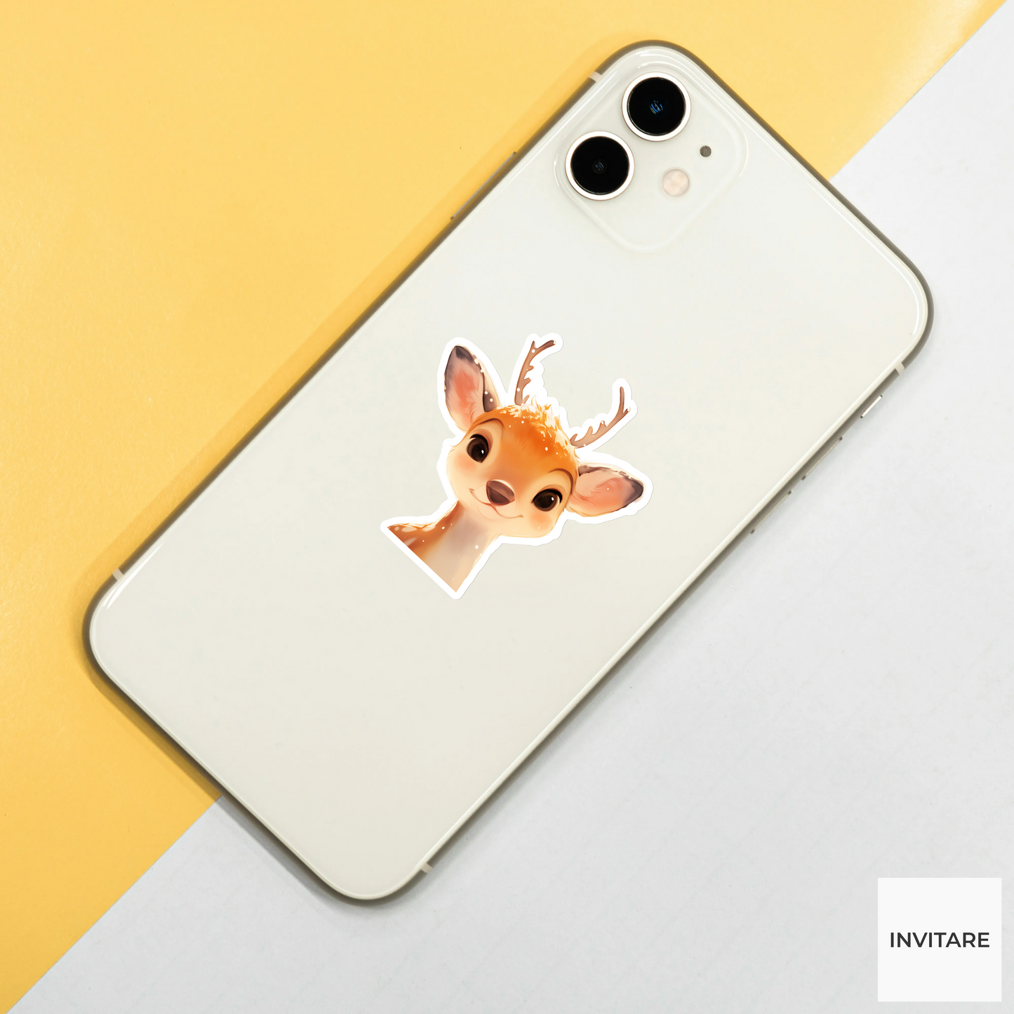 Adorable Watercolour Deer Vinyl Sticker | Decal for Laptops| Gift for Animal Lovers