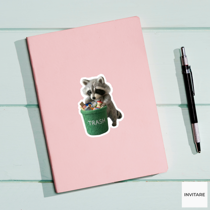 Adorable Needle Felted Cat Sticker | Unique Felt Art Decor | Gift for family