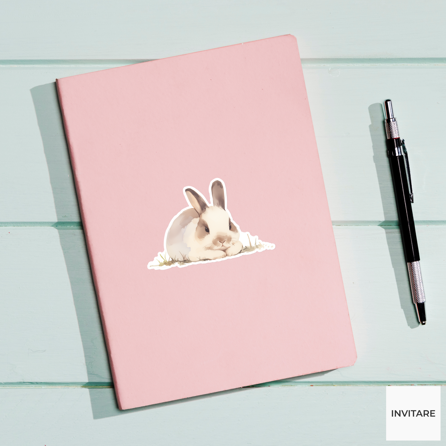 Watercolour Rabbit Sticker | Designed for Journals & Scrapbooking