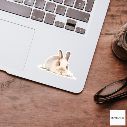 Watercolour Rabbit Sticker | Designed for Journals & Scrapbooking