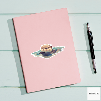Adorable Watercolour Otter Sticker | Designed for Nature Lovers with Heart