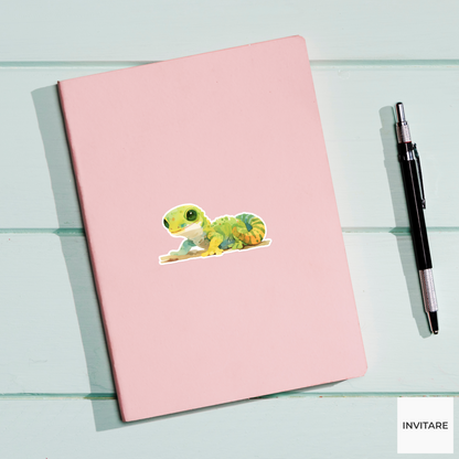 Vibrant Watercolour Gecko Sticker | Designed for Nature Lovers