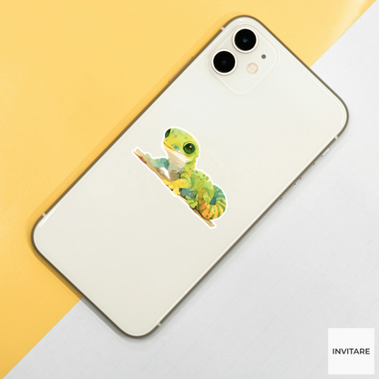 Vibrant Watercolour Gecko Sticker | Designed for Nature Lovers