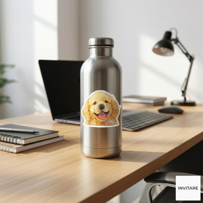 Golden Retriever Dog Sticker | Weather-Resistant Vinyl Pup Decal