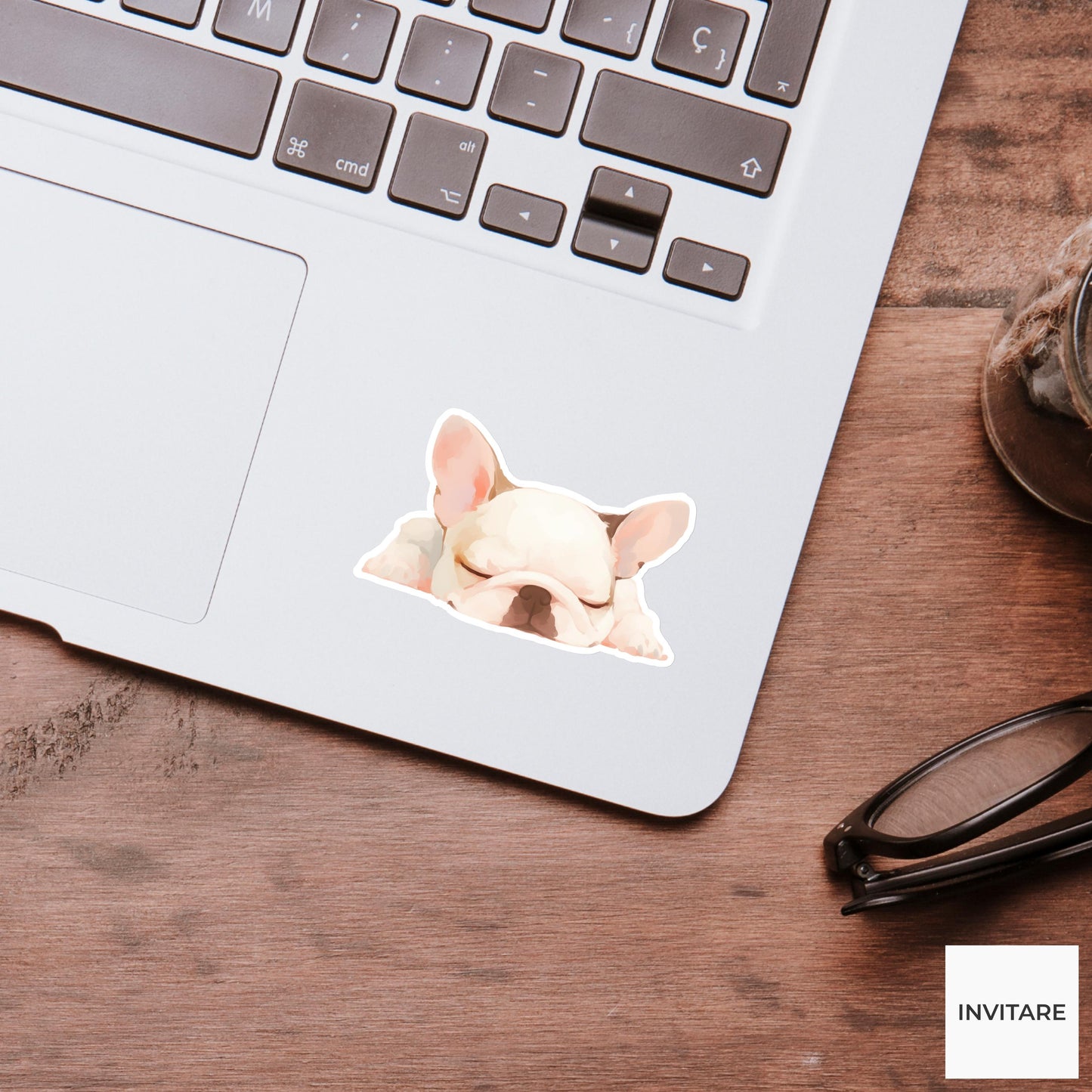 Sleeping French Bulldog Sticker | Vinyl Decal for Dog Lovers