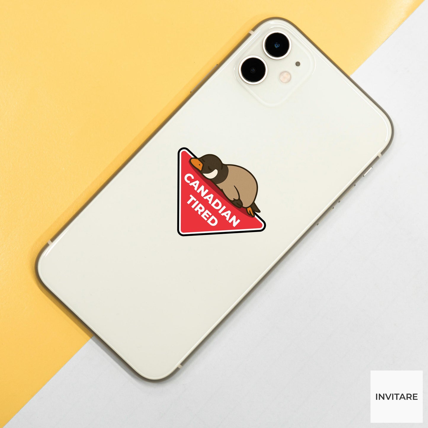 Canadian Tired Goose Sticker | Funny Laptop Decal
