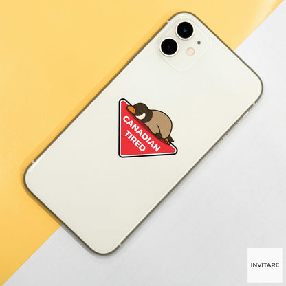 Canadian Tired Goose Sticker | Funny Laptop Decal