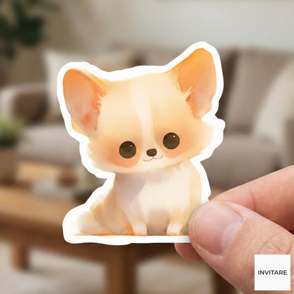 Watercolour Chihuahua Sticker | Adorable Dog Art Decal