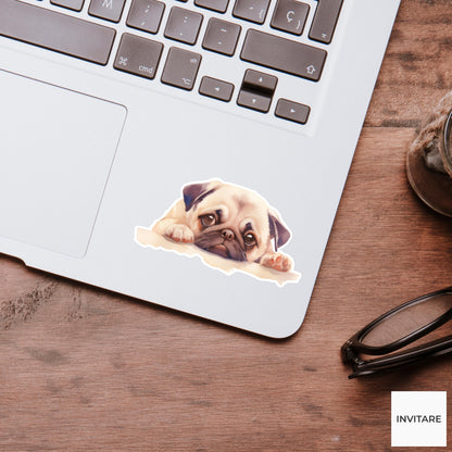 Pug Vinyl Sticker | Dog Lover Puppy Decor
