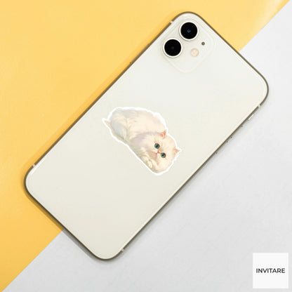 Watercolour Persian Cat Sticker | Charming Cat Lover Gift