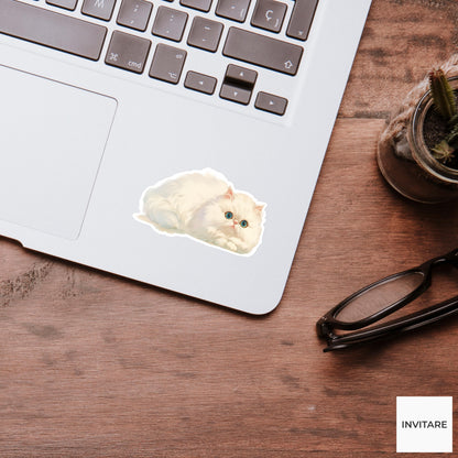 Watercolour Persian Cat Sticker | Charming Cat Lover Gift