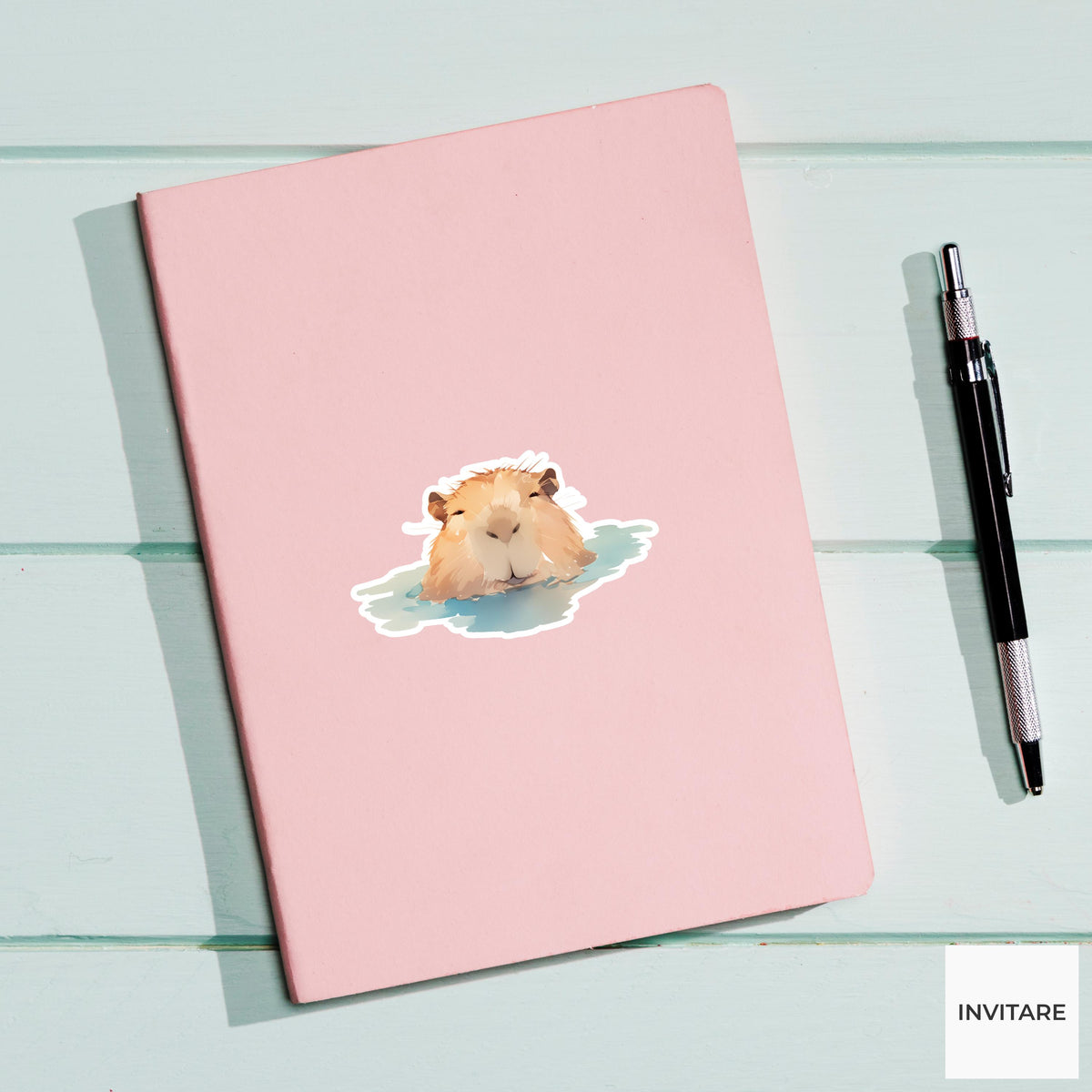 Adorable Watercolour Capybara Sticker | Gift for Nature Lovers
