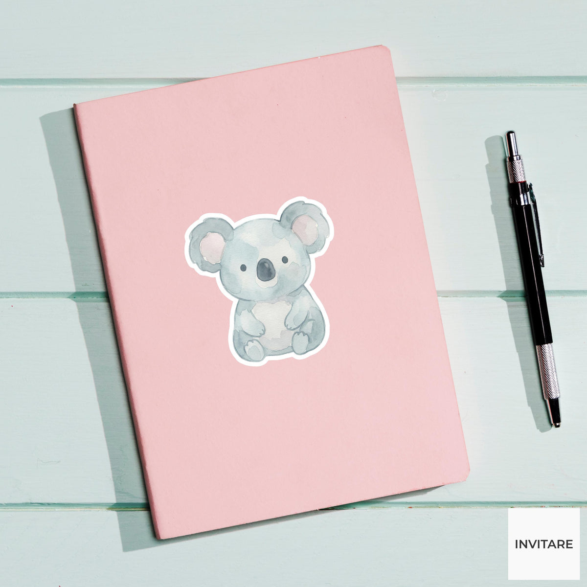 Adorable Watercolour Koala Sticker Healing Animal Decal for Planner Journal Laptop Family Friend Gift