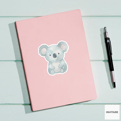 Adorable Watercolour Koala Sticker Healing Animal Decal for Planner Journal Laptop Family Friend Gift