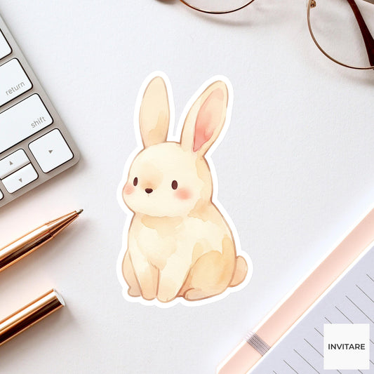 Adorable Watercolor Bunny Sticker Rabbit Planner Decal Journal Laptop Gift For Family Friends