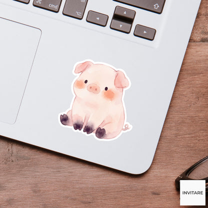 Adorable Watercolor Pig Sticker for piggy lovers! Gift for friends and family