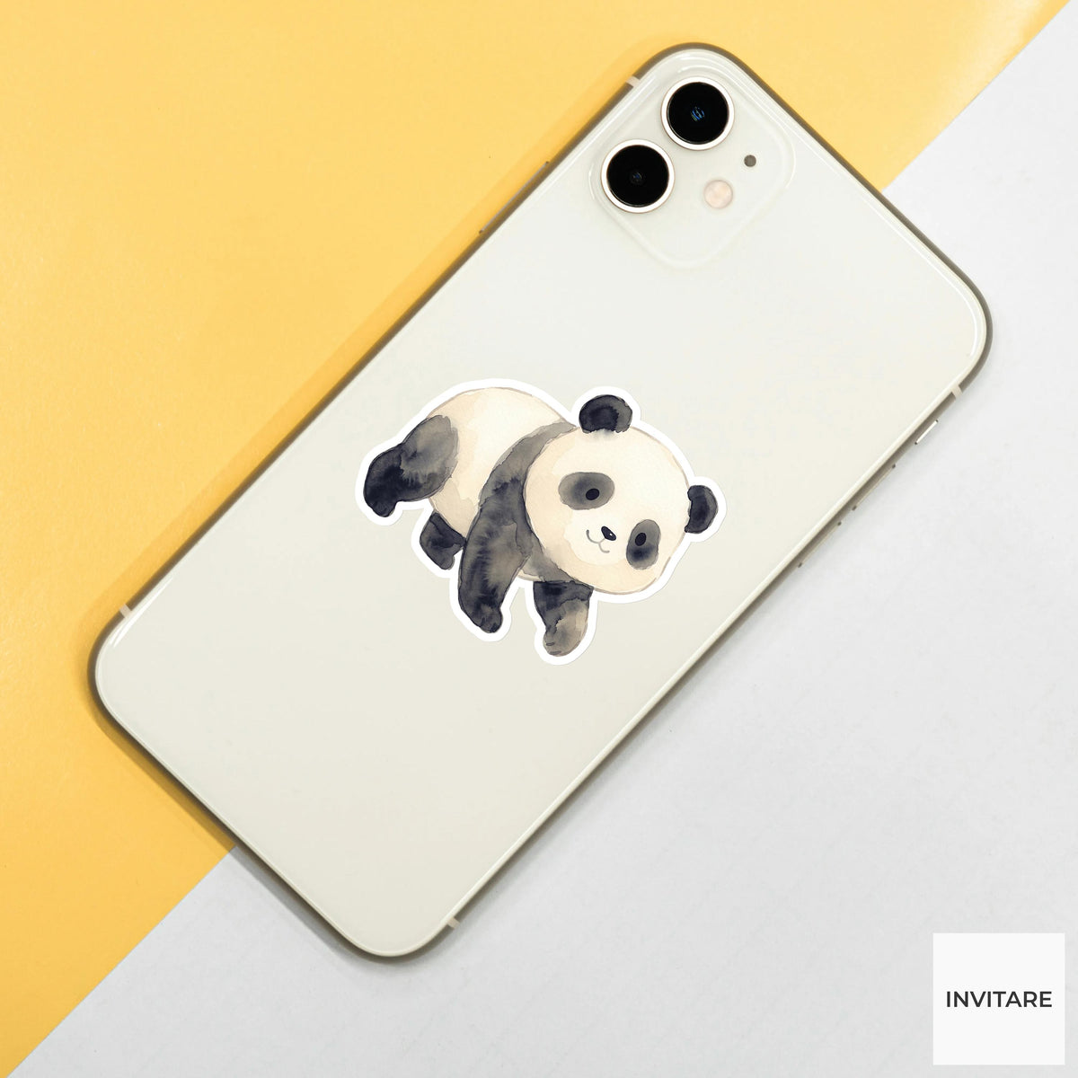 Panda Sticker Watercolor Mellow Walking Forest Bear Decal for Journal Planner Gift Stationery Art