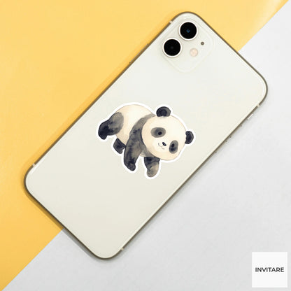 Panda Sticker Watercolor Mellow Walking Forest Bear Decal for Journal Planner Gift Stationery Art