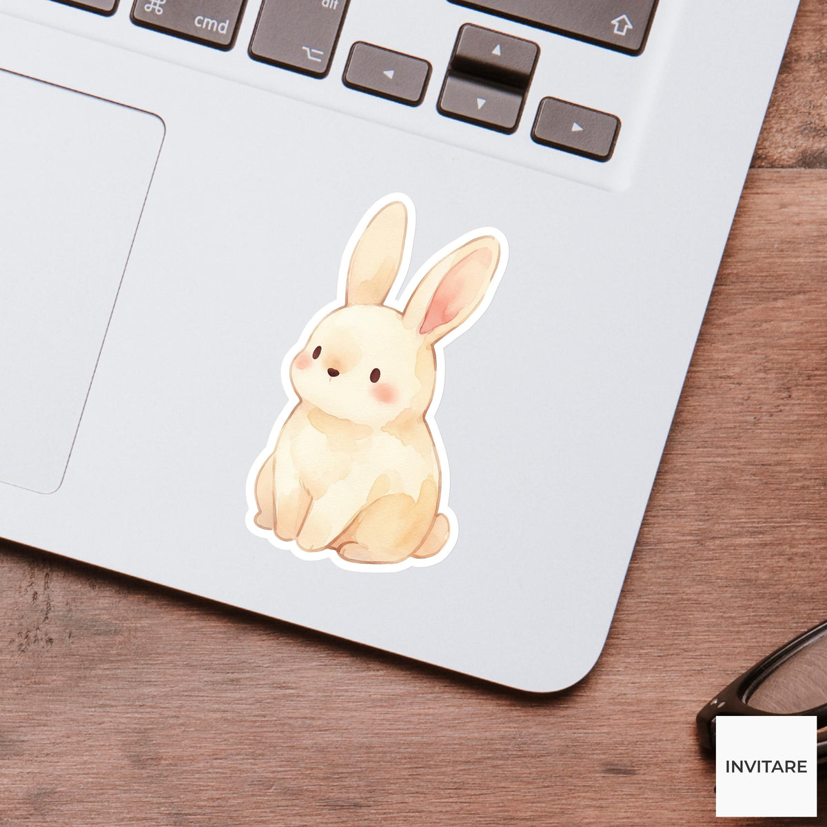 Adorable Watercolor Bunny Sticker Rabbit Planner Decal Journal Laptop Gift For Family Friends