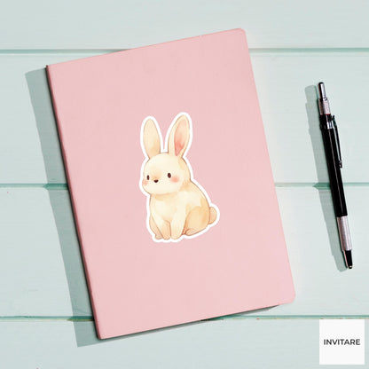 Adorable Watercolor Bunny Sticker Rabbit Planner Decal Journal Laptop Gift For Family Friends