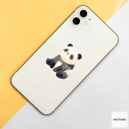 Whimsical Watercolor Panda Sticker Mellow Giant Panda Decal for Journal Planner Laptop Gift