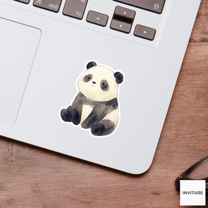 Whimsical Watercolor Panda Sticker Mellow Giant Panda Decal for Journal Planner Laptop Gift