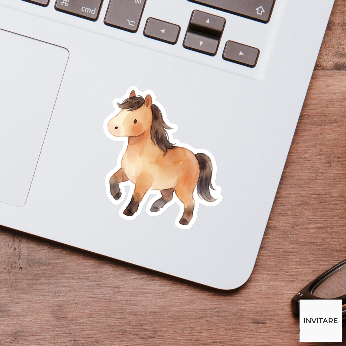 Whimsical Watercolor Horse Sticker Mellow Pony Decal for Journal Planner Laptop Stationery Gift