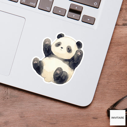 Adorable Watercolor Giant Panda Sticker Decal for Journal Planner Laptop Gift for Family
