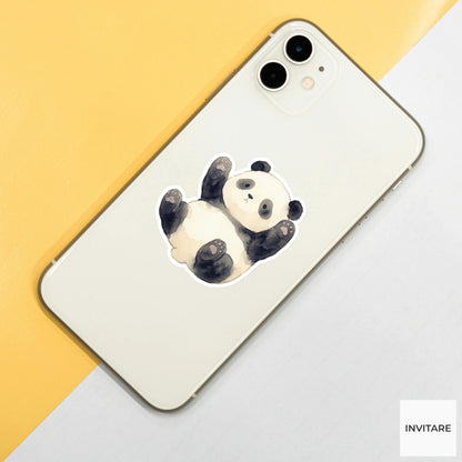 Adorable Watercolor Giant Panda Sticker Decal for Journal Planner Laptop Gift for Family